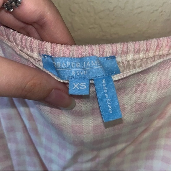 Draper James RSVP Pink Gingham Set Size XS Top and Size 4 Bottoms - Picture 2 of 9